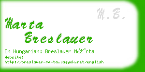 marta breslauer business card